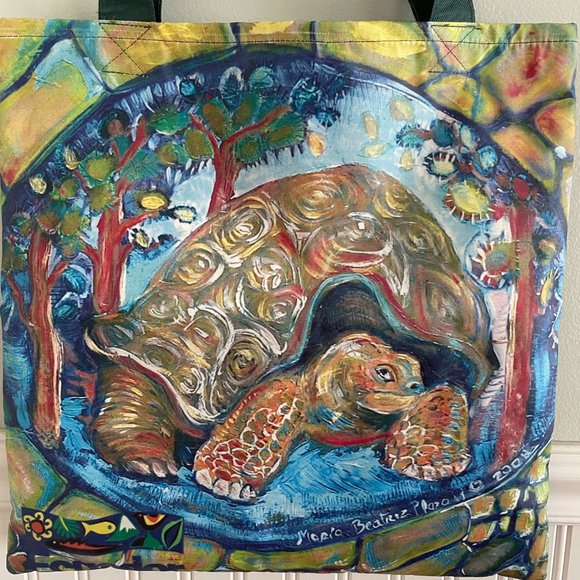 Heavy Duty Large Tote Bag of Galapagos Tortoise NEW - Picture 4 of 9